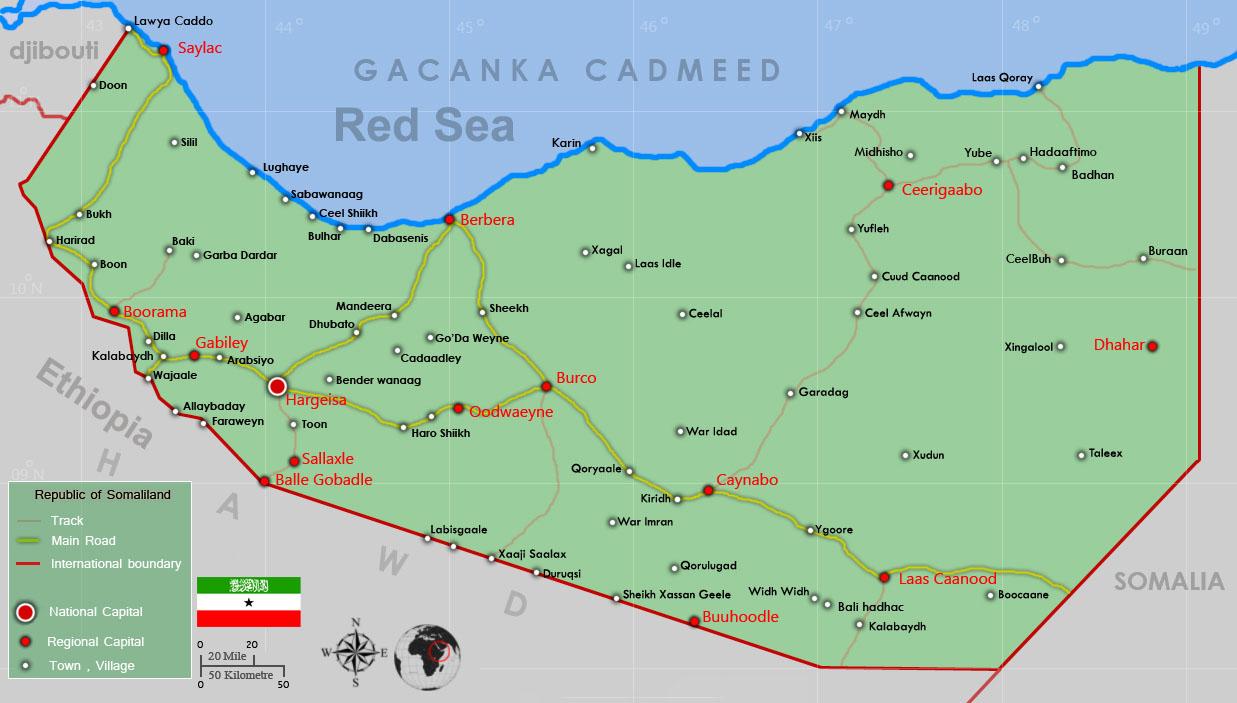 SOMALILAND MAP Somaliland Tours Somaliland Travel Tours Agency   Somaliland Map 